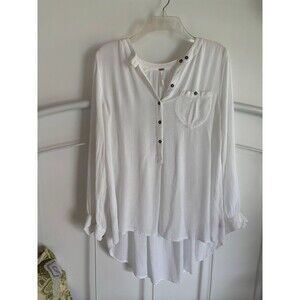 Free People Small white hippie floating tunic fall photos READ